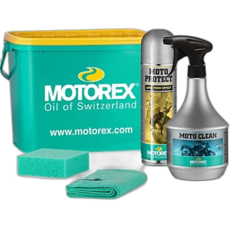 KIT MOTO CLEANING 1L +PROTECT 500 ML +SEAU +EPONGE CHIFFON MOTOREX