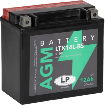 BAT MOTO 14LBS LTX14L-BS AGM LANDPORT